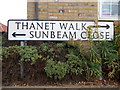 Thanet Walk/Sunbeam Close sign