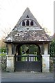 The lych gate to St Mary the Virgin parish church