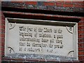 Plaque on the wall of the old school building, Great Hallingbury