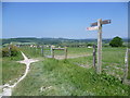TQ0312 : Signpost for the South Downs Way by Marathon