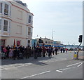 Preparing for the annual Veterans Parade in Weymouth