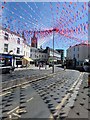 Flags and shadows in Victoria Square, Truro