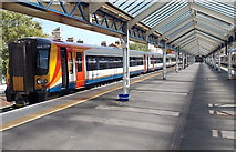 SY6779 : South West Trains multiple unit in Weymouth station by Jaggery