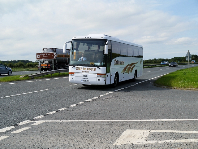 Atkinsons Coach on the Southbound A19 David Dixon cc by sa 2.0