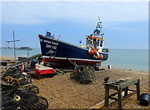 TR3752 : A fishing boat at Deal by pam fray
