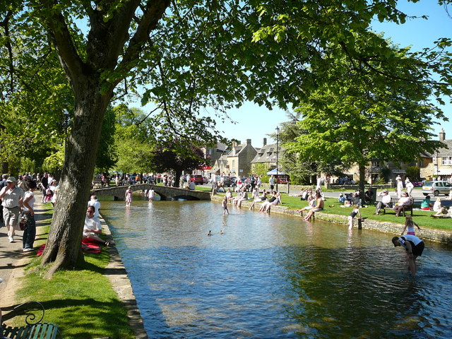 Riverside view in Bourton on the Water
