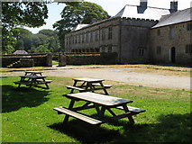 SW6031 : Picnic tables at Godolphin House by David Hawgood