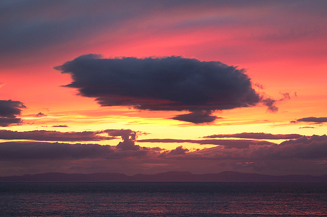 A sunset cloudscape at Lossiemouth