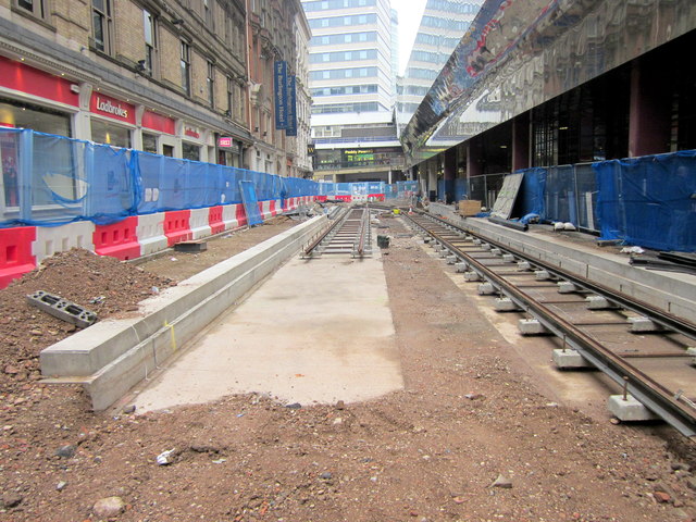 New Tram Tracks, Stephenson Street Birmingham
