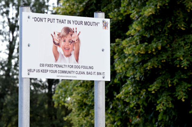 Dog dirt sign, Dundonald