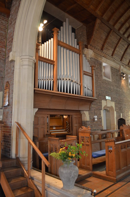 Organ, St Ethelburga's church, St Leonards on Sea