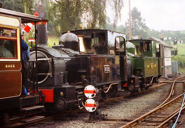 Steam train at Llanfair Caereinion