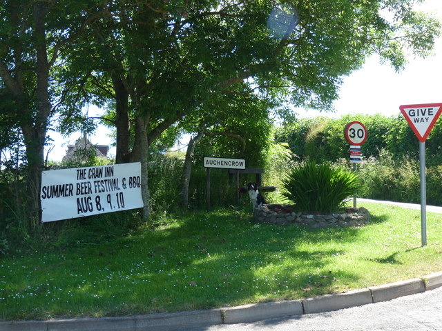 Junction of B6438 at  Auchencrow