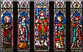 TL9561 : All Saints, Drinkstone - Stained glass window by John Salmon