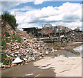 Rubble awaiting to be crushed for aggregate