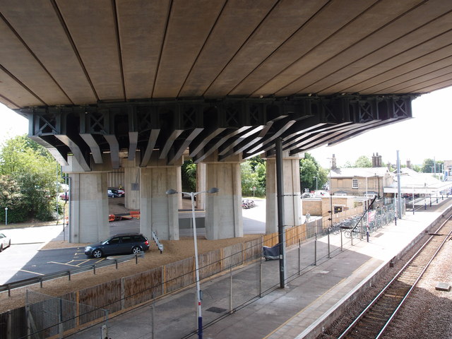 A14 and Huntingdon Station
