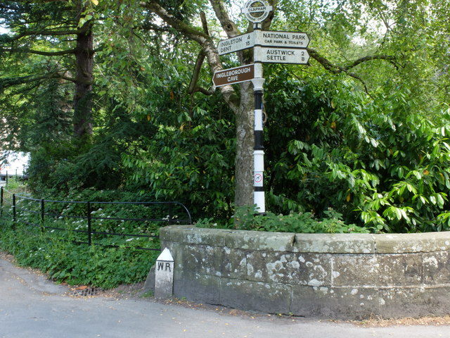 Old signpost and WR sign