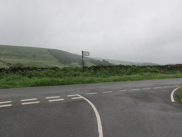 Road junction on Small field lane.