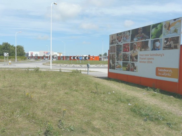 Information board about a new Sainsburys store