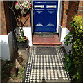 Tiled front path and builder?s nameplate, 71 Grove Lane, Camberwell