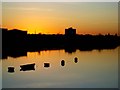 Sunset over Forton Lake, December 2008