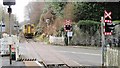 Level crossing and train, Ffairfach