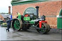 SK5806 : Abbey Pumping Station - steam roller by Chris Allen