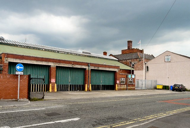 The side of Ashton Armoury