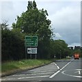 A12 by-passing Woodbridge with an unusual road sign