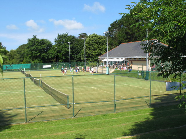 Tennis court in Penlee Gardens, Penzance