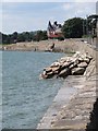 Rock armour protecting Shore Road, Rostrevor