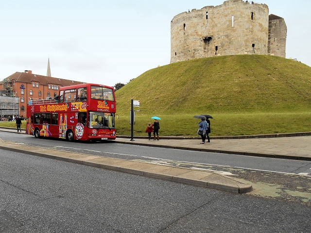 Sightseeing Tour Bus at Clifford's Tower