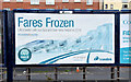 Translink "Fares Frozen" poster, Belfast (July 2014)