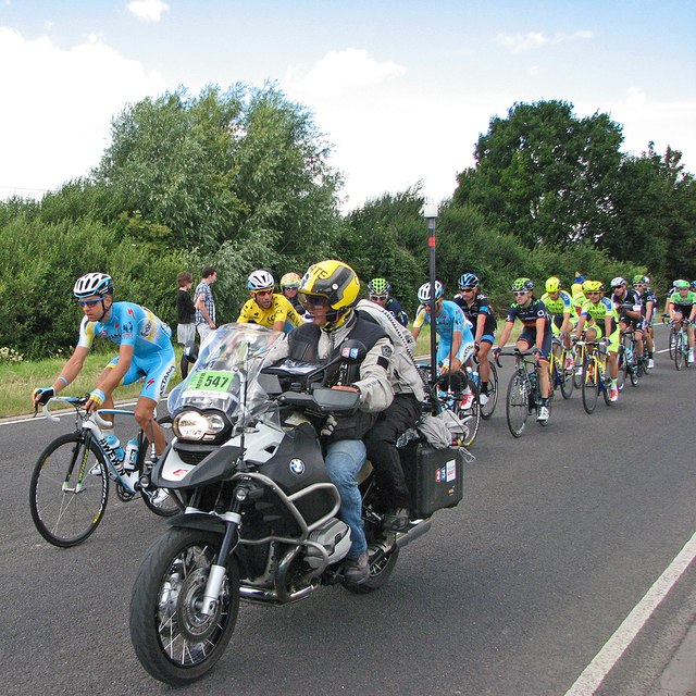 Tour de France: the peloton on Sawston by-pass