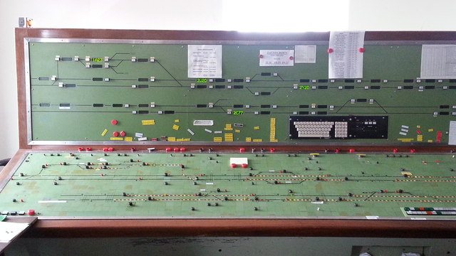Weston panel, Bristol signalbox © Peter Whatley ... electrical power diagrams 