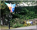 Yellow bikes promoting 