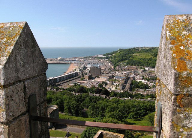 Dover from the top of Dover Castle
