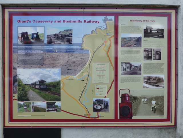 Giant's Causeway and Bushmills Railway Information Board