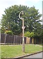 Rare lamp post on Elgar Close, Elstree