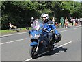 French police motor cyclist on the A61