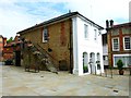 A view of the Old Town Hall showing the fire bells