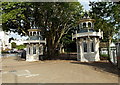 Ornate octagonal towers, Torquay