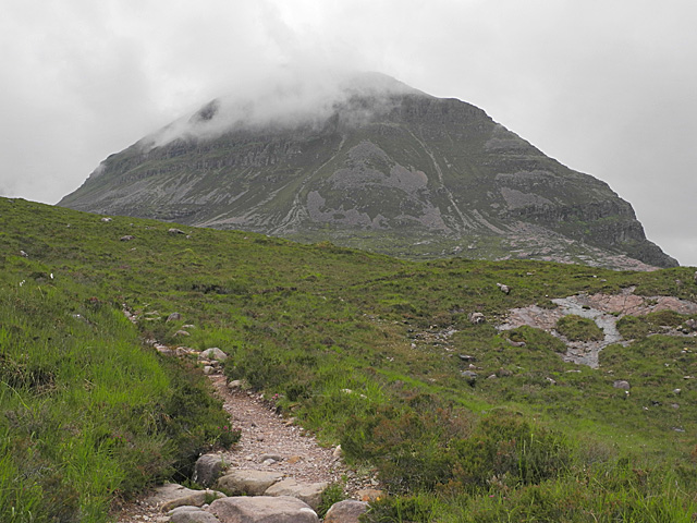 Path climbing Coire Dubh Mòr