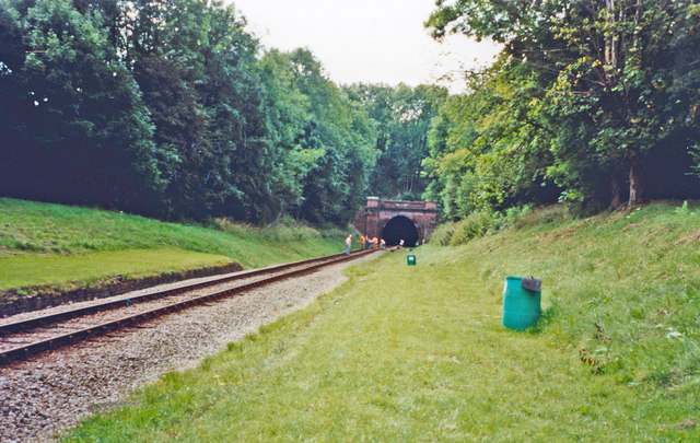 West Hoathley: site of former station and Sharpthorne Tunnel on Bluebell Railway, 2002