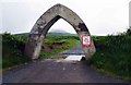 O2311 : Arch at entrance to car park for Great Sugar Loaf, near Kilmurry, Co. Wicklow by P L Chadwick