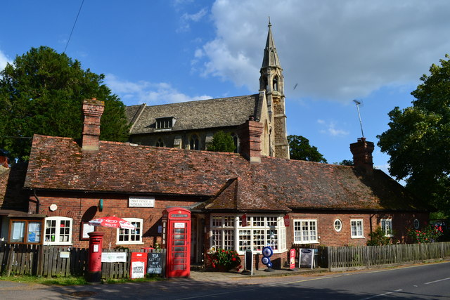 Post Office and church at Clifton Hampden