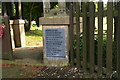 Wootton: WW1 memorial on the lychgate, Ulceby Road