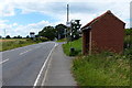 Brick bus shelter along the B585