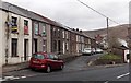 Row of houses above Park Road, Cwmparc