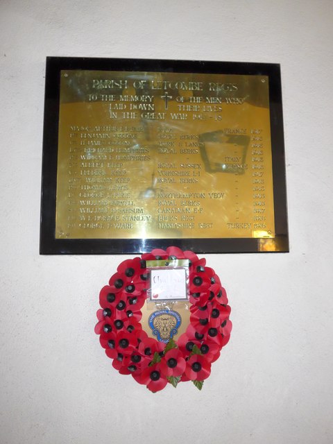 St Andrew, Letcombe Regis: war memorial (1914-1918)